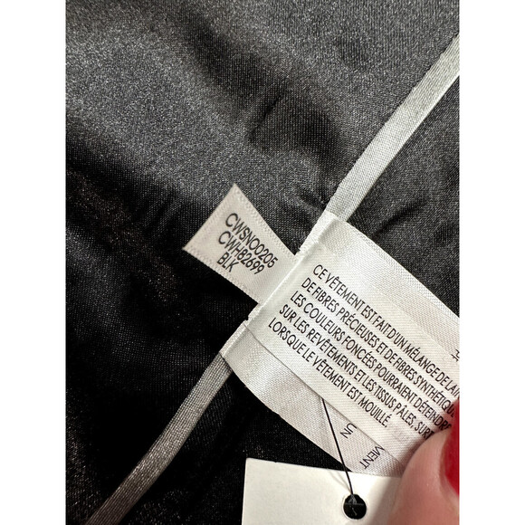 Calvin Klein Single Breasted Cashmere Wool Blend Reefer Coat Black Size 6 $400 - Picture 9 of 15